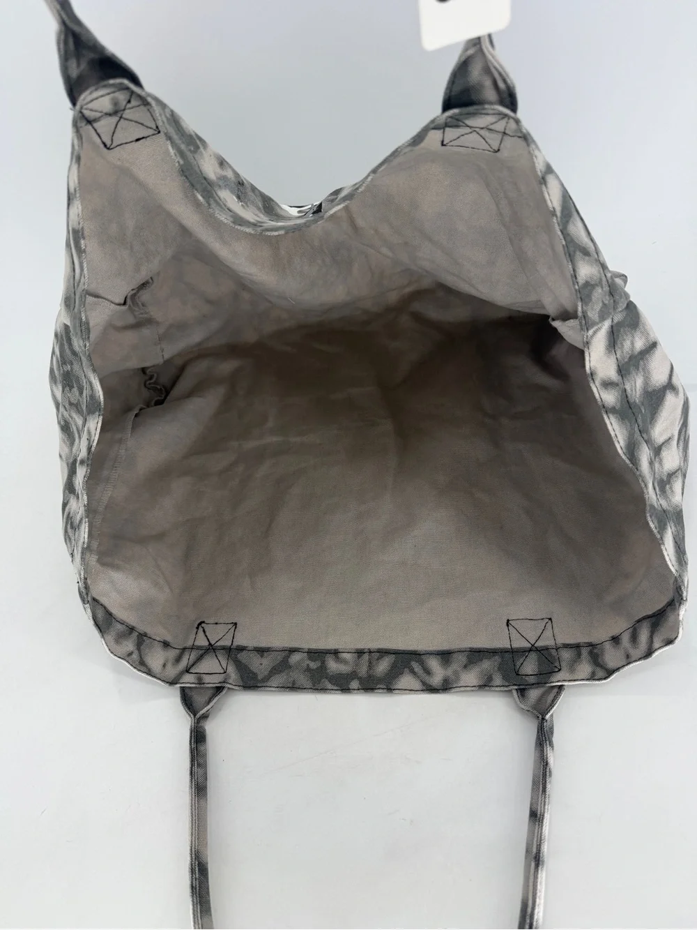 ALO Yoga Gray Tie-Dye 'Peace On Earth' Canvas Tote NWT